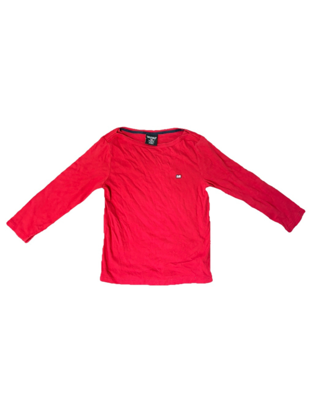 Polo Jeans Co Ralph Lauren Red Long Sleeve Shirt RL Flag Logo Vintage Y2K Size M